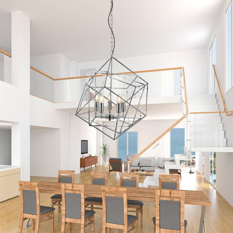 SEARCHLIGHT SUSPENSION CUBE AVEC ABAT-JOUR CAGE