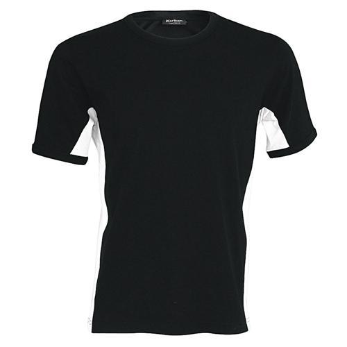T-SHIRT BICOLORE EQUIPE NOIR BLANC