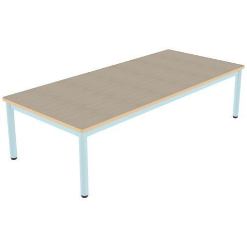 TABLE CARÉLIE 180X80 T1 STRAT POLY. ÉRABLE GOTL. BEIGE/LAGON - MOBIDECOR