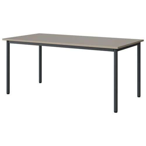 TABLE MALIBU 160X80 T5 4P STRA ABS GRIS U727/GRIS 7016