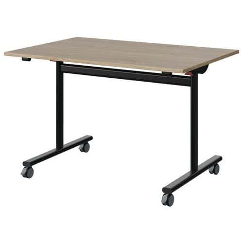 TABLE MALIBU RAB. 120X80 T6 DL STRA ABS CHÊNE 1146/NOIR 9005 - MANUTAN EXPERT