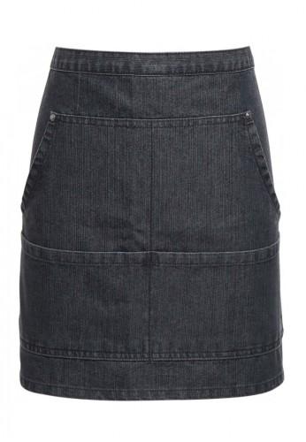 Tablier mi-long en denim - coutures contrastées - 70% coton et 30% polyester - modèle PR125_0