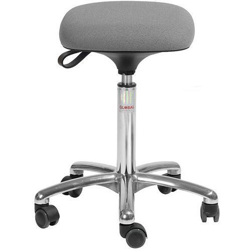 TABOURET TETRA - TISSU CURA - MEDIUM - GRIS - GLOBAL PROFESSIONAL SEATING