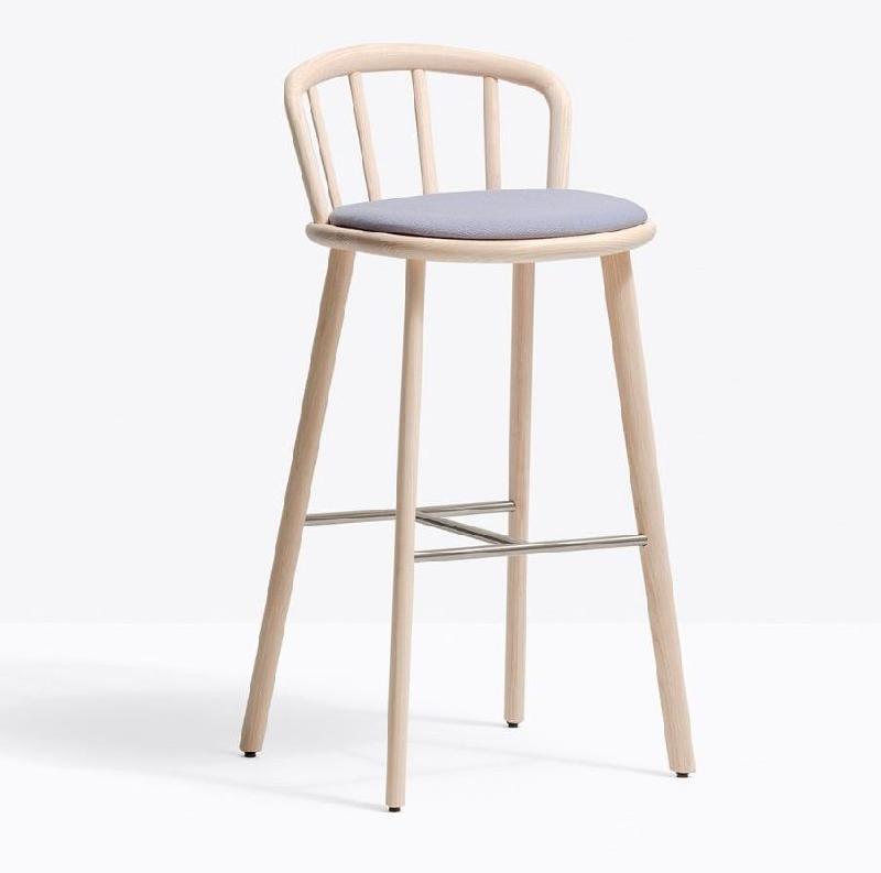Tabouret en bois - Intérieur et mixte avec revêtement tapissé - nym 2839 a_0