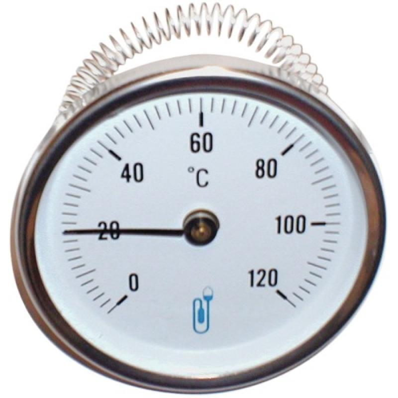 Thermomètre bimétallique à cadran applique 0-120° ø 63_0