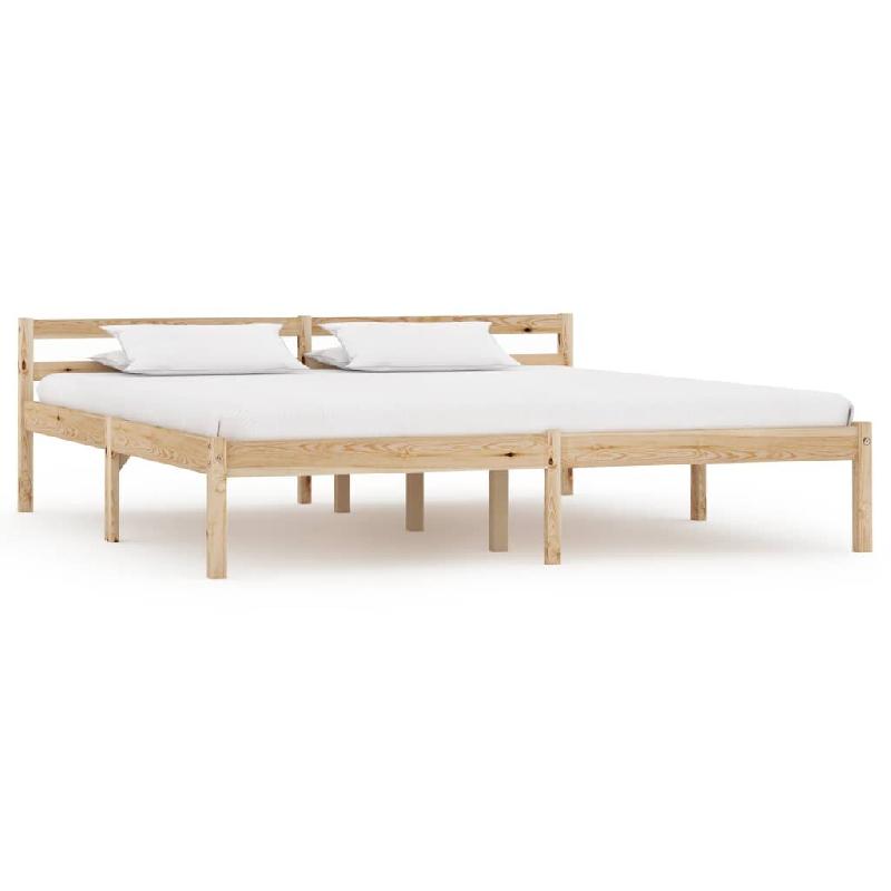 VidaXL Cadre de lit sans matelas bois massif de pin 160x200 cm Modèle Verlonis - 283194_0