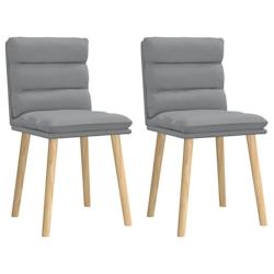 VidaXL Chaises à Manger Lot De 2 Gris Clair Tissu - gris 4101293_0