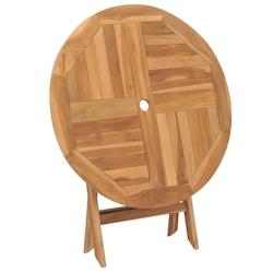 VidaXL Table pliable de jardin 85x76 cm Bois de teck solide - marron Bois massif 44689_0