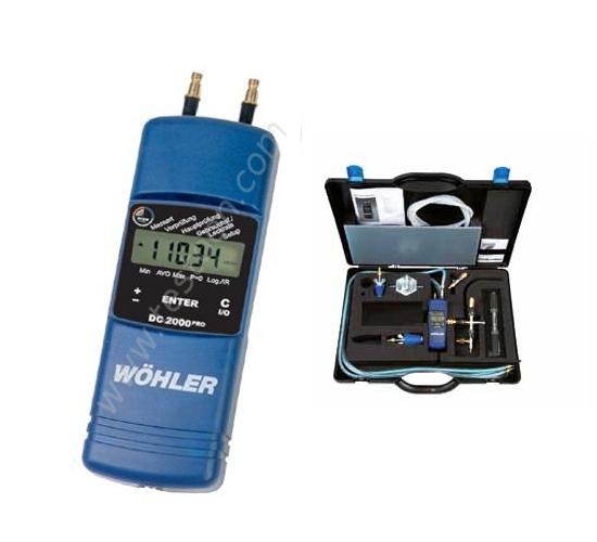 Kit complet étanchéité des conduites avec manomètre wöhler dc 2000 pro - WOHDC2000K_0