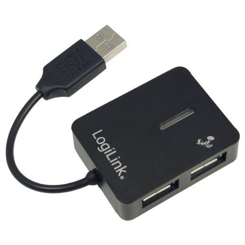Hub informatique LogiLink USB 2.0 - 4 ports - Noir - Taux de transfert de 480 Mbit/s - Plug and Play_0