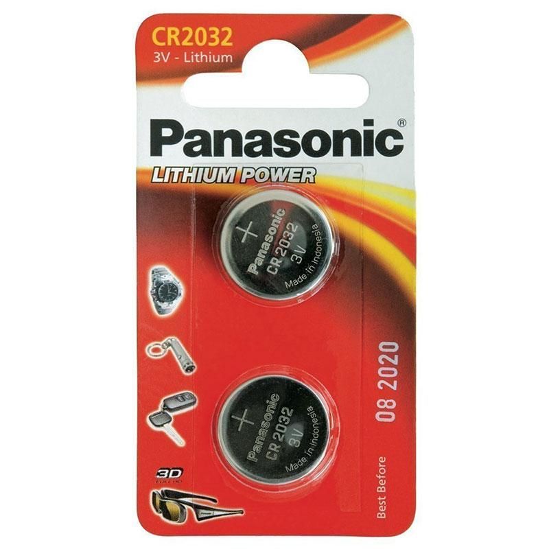 Blister de 2 piles lithium Panasonic CR2032 - 3V_0