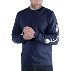 Carhartt - Tee-shirt avec Logo manches longues Bleu Marine Taille 2XL - XXL 0886859935676_0