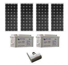 Générateur photovoltaïque site isolé - 320Wc - 4 modules PV monocristallins et batteries solaires étanches_0