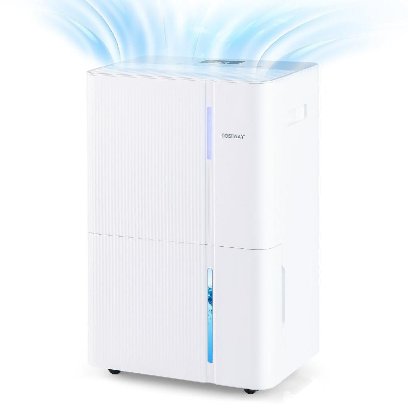 Helloshop26 - Déshumidificateur 40L/jour usage intérieur 34 x 25 x 52 cm silencieux avec indicateur tricolore en abs blanc 20_0017437 - blanc 300023_0