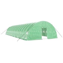 Helloshop26 - Serre tente abri plante fleur légumes avec cadre en acier 96 m² 16 x 6 x 2,85 m vert 02_0044644 - 3000220280296_0