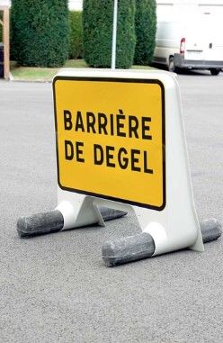 Kc1 BD - Panneau de chantier rétroréfléchissant - Barrière de dégel en polypropylène 800x600 mm_0