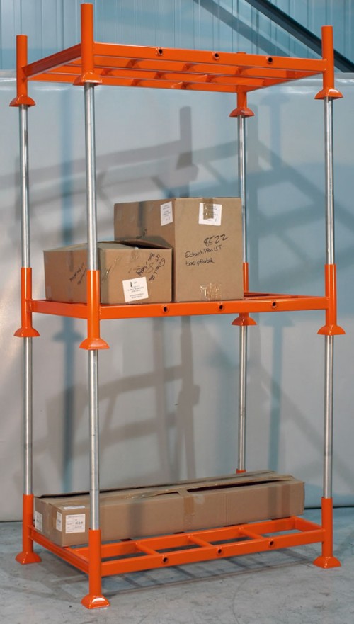Manuracks - Système modulable pour stockage temporaire - Structure laquée ou galvanisée avec chandelles ajustables_0