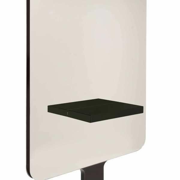 Coiffeuse centrale double - Magnum FF 5500 - tablette métal noir vernis, avec prises électriques_0