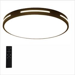 Papuq Plafonnier LED 40W à tonalité de lumière réglable et intensité variable, avec télécommande + APP, Ø40cm, noir. - noir métal 18436613831233_0