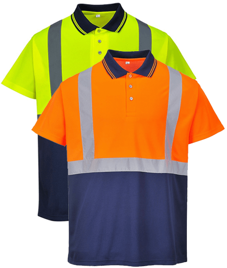 Polo haute visibilité Basics, Coloris : Jaune Fluo, Taille : 2XL_0