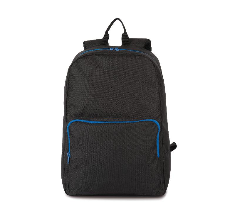 Sac à dos publicitaire Kimood - fermetures éclair contrastées - Réf: KI0181 - Compartiment matelassé pour ordinateur et tablette jusqu'à 15 pouces_0