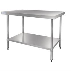 Table de travail Gastronoble Vogue avec étagère 180 x 70cm - inox GJ504_0