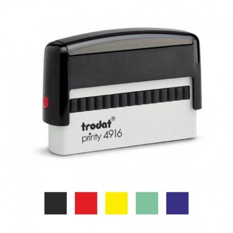 Tampon de bureau Trodat Printer 4916 - 1 ligne - Plaque 70 x 10 mm - Cassette encrage 5 couleurs_0