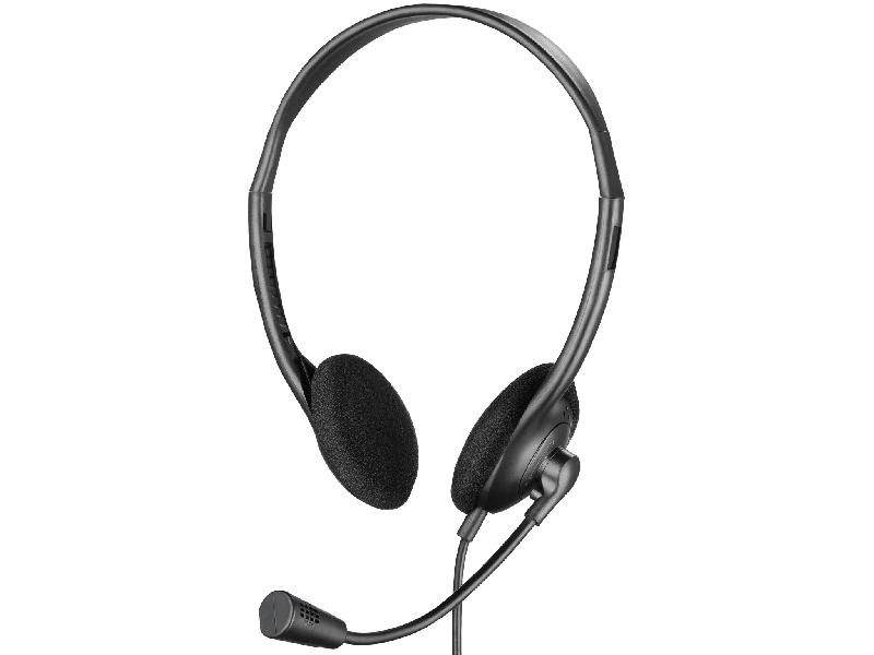 Sandberg 825-30 - Micro-casque filaire avec connecteur 3,5 mm - Arceau binaural - Noir_0