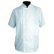 Veste de Cuisine Homme Masterchef Blanc et Noir MC MANELLI