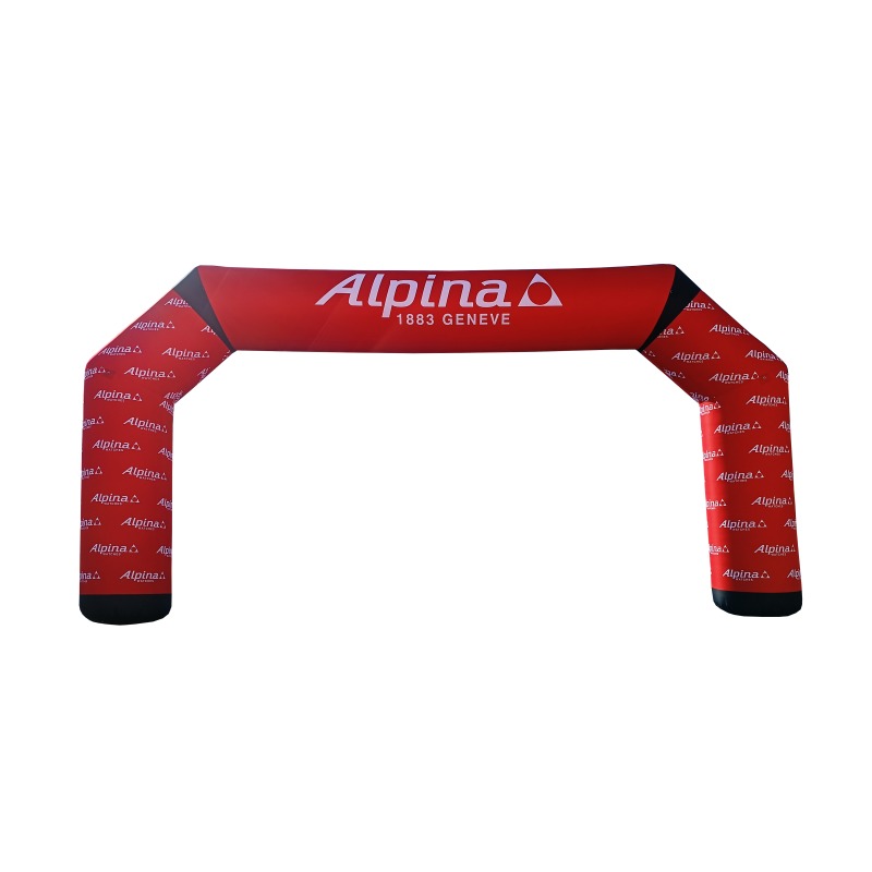 Arche gonflable ventilée publicitaire polygonale - Taille standard intérieure 5,4x2,7xØ1,6m avec soufflerie intégrée_0