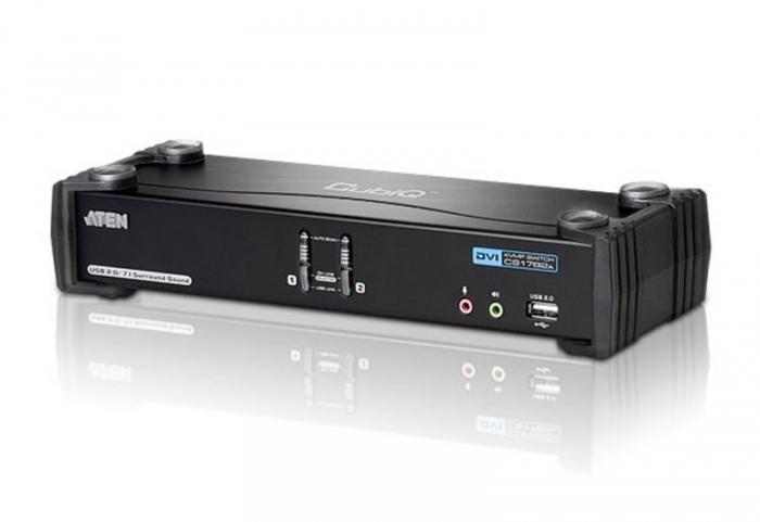 Commutateur KVM ATEN CS1782A - 2 ports DVI/USB avec audio et hub USB 2.0_0