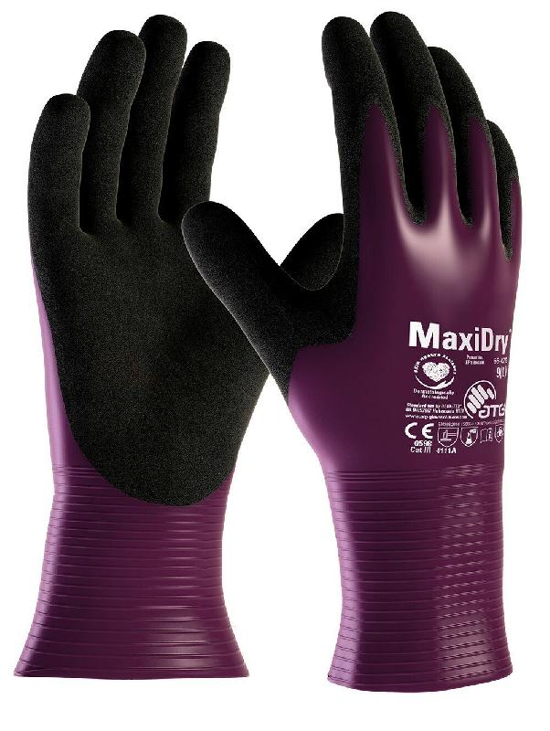 Gants de protection ATG Maxidry Oil - 26 cm, double enduction nitrile, étanches et antidérapants_0