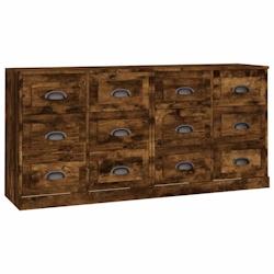 Helloshop26 - Buffet bahut commode armoire meuble de rangement organisateur cuisine salle de séjour salons lot de 2 bois 02_0036751 - 3000213038859_0