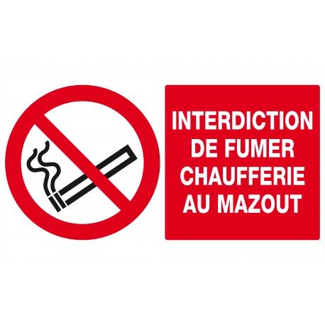Interdiction de fumer chaufferie au mazout 330x200mm TALIAPLAST | 621223_0