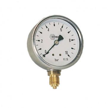 Manomètre inox à bain 7216-D63-RAR-1/4P - Plage 0 à 400 bar - CITEC_0