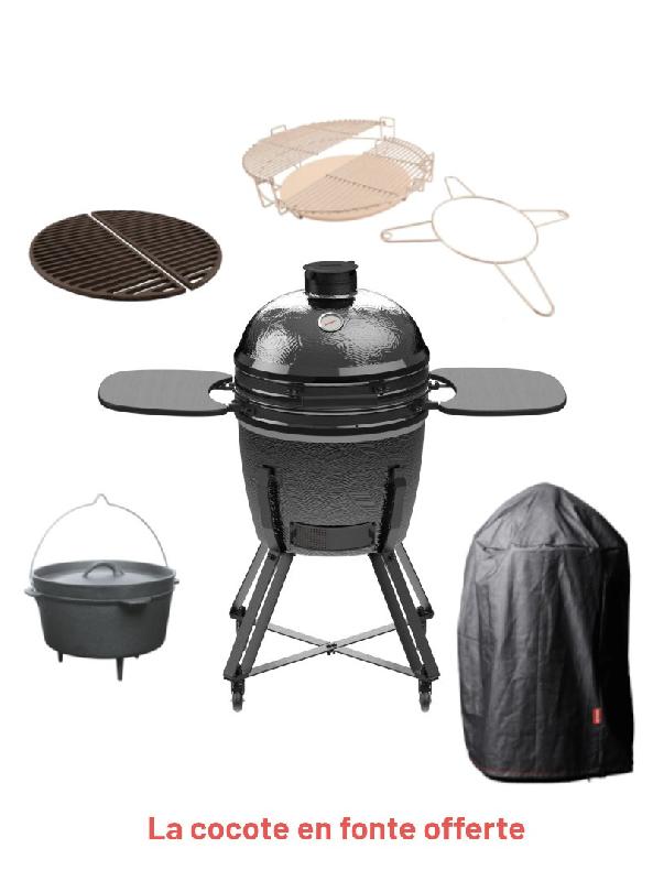 Pack Kamal 53 Complet Barbecook - Kamado BBQ en céramique haute résistance avec accessoires inclus_0