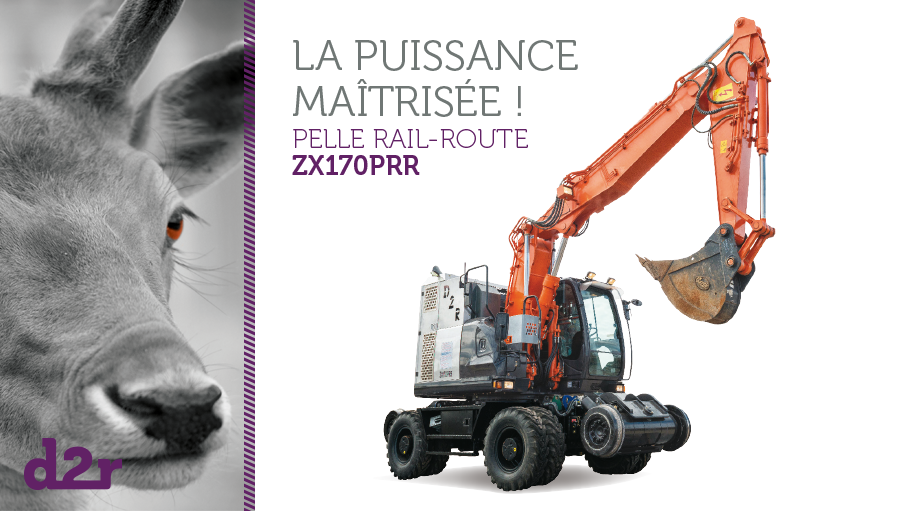 Pelleteuse Rail-Route 23t - D2R ZX170 PRR - Polyvalente et Puissante_0
