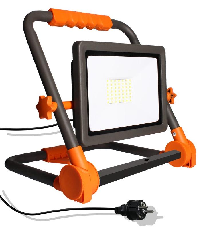 Projecteur de chantier LED pliable 50W - 4500lm - IP65 - Compatible trépied_0