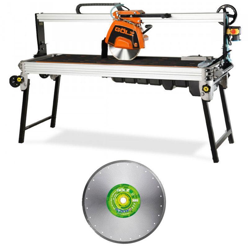 Scie sur table GS350A-ML à pont très grande longueur + 1 disque SG08 Ø 350 mm - GOLZ - 02893504000+SG08350_0
