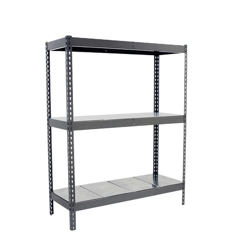 SimonRack Rayonnage industriel, 1500x1500x600 mm, 400 kg au point de flexion, 3 étagères métalliques, Gris/Galvanisé- Ecoforte - gris métal 84351_0