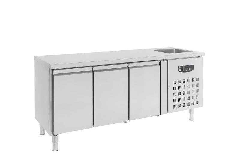 Table réfrigérée avec plonge 3 portes ventilé - 7450.0215_0