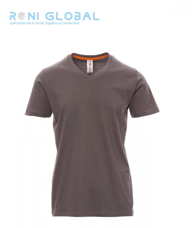 T-shirt de travail homme en coton - V-neck Payper - 100% coton, manches courtes, col spandex_0