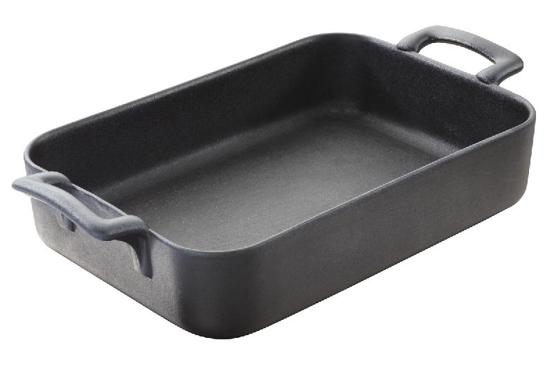 PLAT RECTANGULAIRE NOIR PORCELAINE 26X18,5 CM BELLE CUISINE REVOL