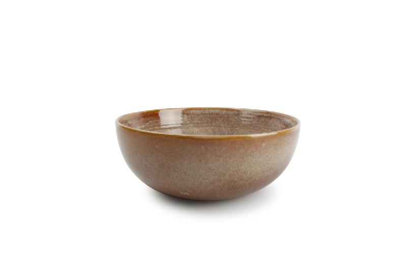 BOL À SALADE ROND BRUN GRÈS Ø 20 CM DUNA
