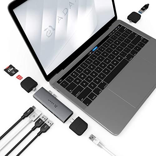 ADAM ELEMENTS CASA HUB 10E - Hub USB-C 10 en 1 pour MacBook Pro 2019/2018/2017 - HDMI 4K, Thunderbolt 3, 60W PD, Aluminium_0