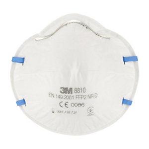 3M Masque anti poussière 8810 sans soupape - FFP2 - Blanc - Lot de 3_0