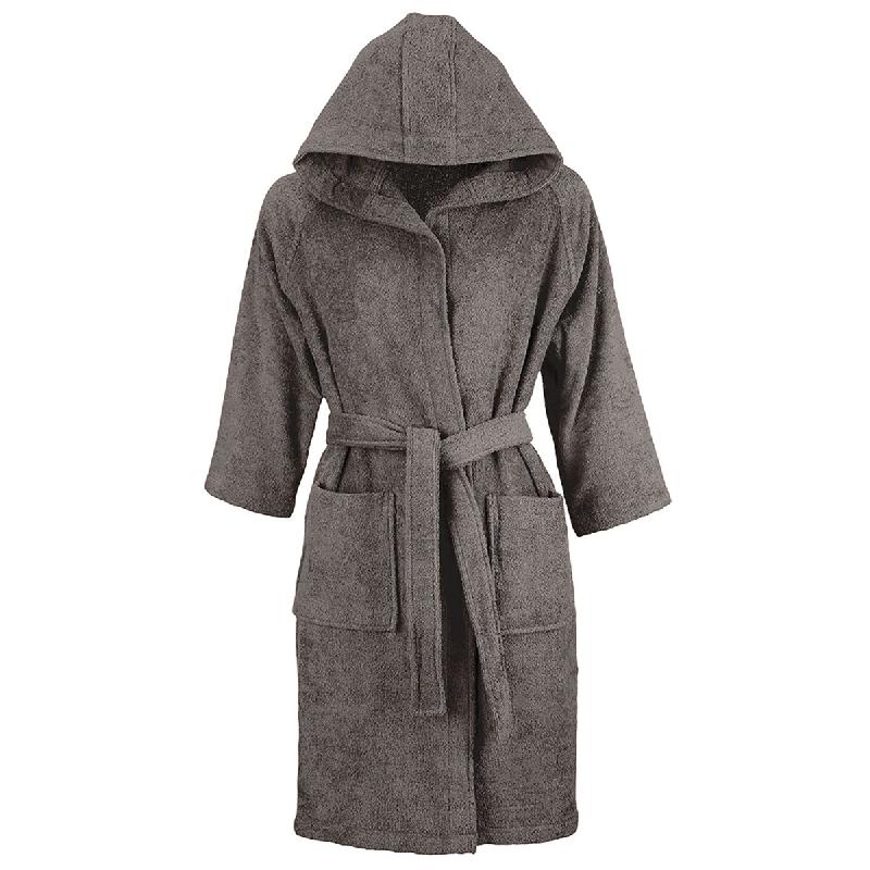 AQA Design Peignoir 100 % coton fumée SICILIA-M MP05453 - M gris textile MP05453_0