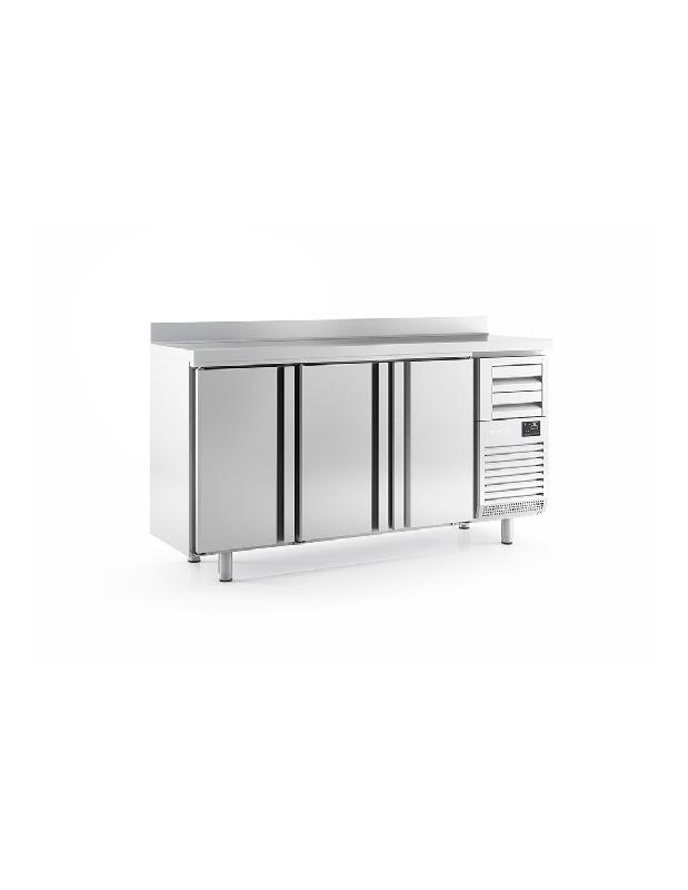 Arrière-bar réfrigérée 3 portes adossée INFRICO - inox AISI 304 - 520 litres - R290 - FMPP2000II_0