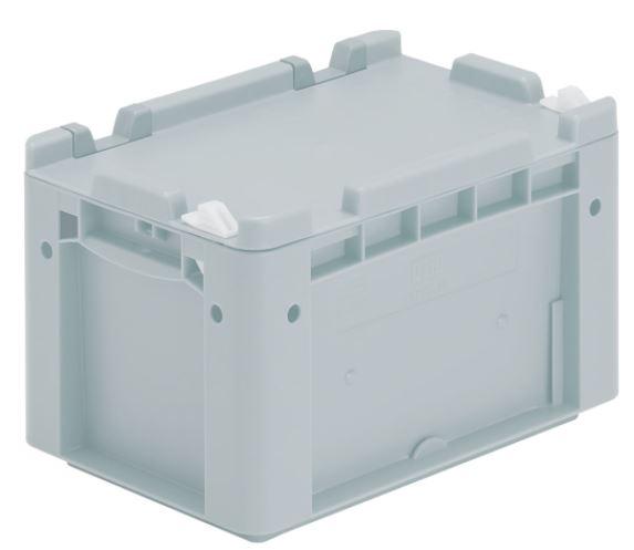Bac gerbable norme Europe - série XL - couvercle à charnière et clips de fermeture - 300 x 200 x 188 mm_0