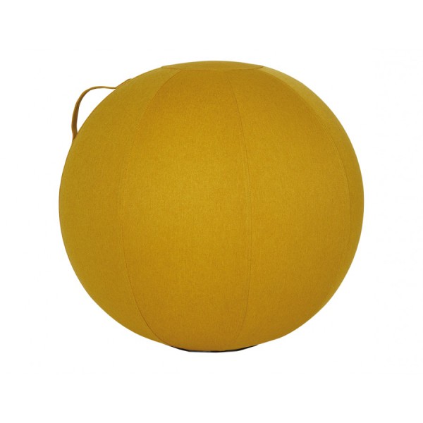 Siège ballon ergonomique - Ball jaune - PVC résistant, anti-éclatement, avec poignée et housse lavable_0